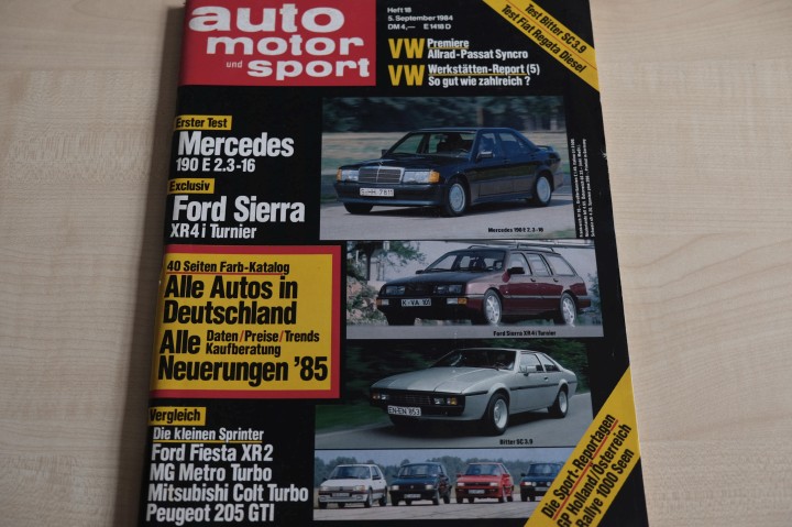 Deckblatt Auto Motor und Sport (18/1984)